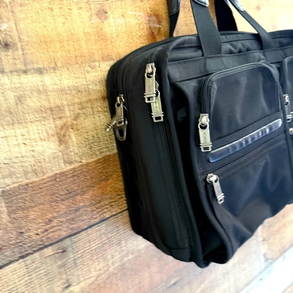 Tumi Alpha Ballistic Nylon Briefcase Messenger Bag